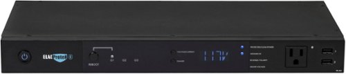 ELAC ProteK - 8 Outet Component Surge Protector/Power Conditioner with Dual USB - Black