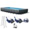 Intex - 32' x 16' x 52" Ultra XTR Rectangular Pool w/ 2 Floating Chairs & Cooler - Gray-Front_Standard