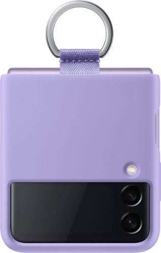 Silicone Cover with Ring for Samsung Galaxy Z Flip3 - Lavender