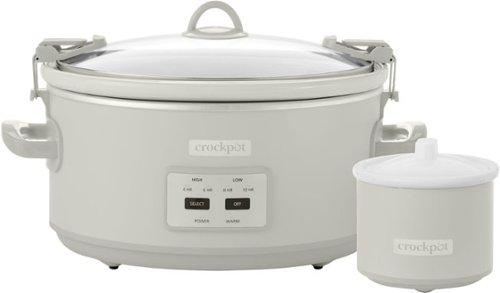 Crock-Pot - Crockpot 7 qt. Programmable Slow Cooker with Locking Lid and Little Dipper - Mushroom