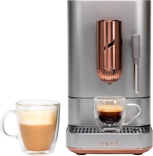 Café - Affetto Automatic Espresso Machine with 20 bars of pressure, Milk Frother, and Built-In Wi-Fi - Steel Silver