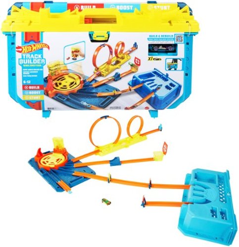 Hot Wheels - Track Builder Unlimited Rapid Launch Builder Box - Blue/Orange