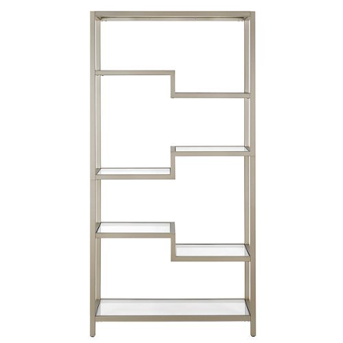 Camden&Wells - Johann 68" Tall Bookcase - Satin Nickel-Front_Standard 