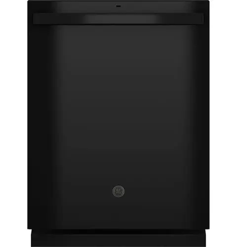 Front. GE - Top Control Built In Dishwasher, 55 dBA - Black.