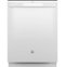GE - 24" Top Control Built-In Plastic Tub Dishwasher with Sanitize Cycle and 52 dBA - White-Front_Standard