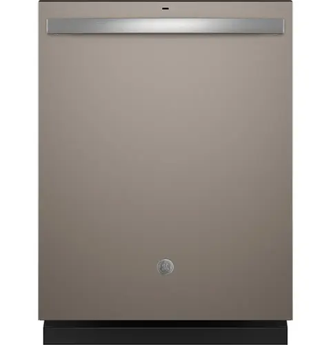 Front. GE - Top Control Built In Dishwasher with Sanitize Cycle and Dry Boost, 52 dBA - Fingerprint Resistant Slate.