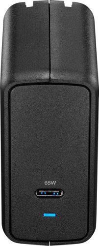 Best Buy essentials™ 65 W USB-C Foldable Wall Charger for Laptops, Smartphone, Tablet, and More - Black WORLDWIDE DELIVERY