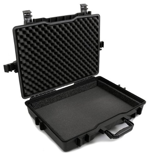 CASEMATIX Waterproof Hard Case Fits up to 17 Inch Laptop - Black WORLDWIDE DELIVERY
