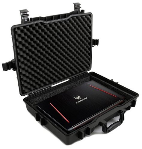 CASEMATIX - Waterproof Hard Case Fits up to 17" Inch Laptop - Black