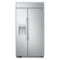 LG - STUDIO 25.6 Cu. Ft. Side-by-Side Built-In Smart Refrigerator with Tall Ice and Water Dispenser - Stainless Steel-Front_Standard