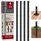 Excello Global Products - Bistro String Light Poles - 4 Pack - Extends to 10 Feet - Universal Mounting Options - Black-Front_Standard