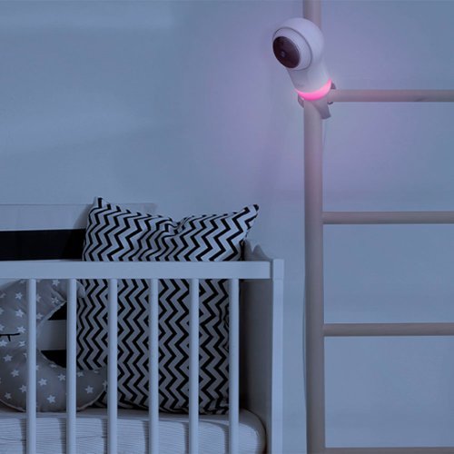 Hubble Connected Nursery Pal Glow Deluxe Smart HD Wi-Fi Video Baby Monitor - White SHOP ONLINE