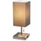 Simple Designs - Petite Stick Lamp with USB Charging Port and Fabric Shade - Brushed Nickel base/Gray shade-Front_Standard