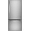 GE - 21.0 Cu. Ft. Bottom-Freezer Refrigerator with LED Interior Lighting - Stainless Steel-Front_Standard