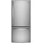 GE - 21.0 Cu. Ft. Bottom-Freezer Refrigerator with LED Interior Lighting - Stainless Steel-Front_Standard