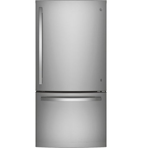 GE - 24.8 Cu. Ft. Bottom-Freezer Refrigerator - Stainless steel