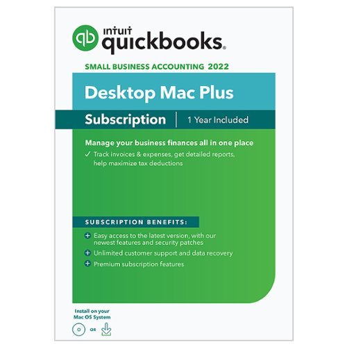 QuickBooks - Desktop Mac Plus 2022 (1 User) (1-Year Subscription) - Mac OS