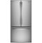 GE - 18.6 Cu. Ft. French Door Counter-Depth Refrigerator with Internal Water Dispenser - Stainless Steel-Front_Standard