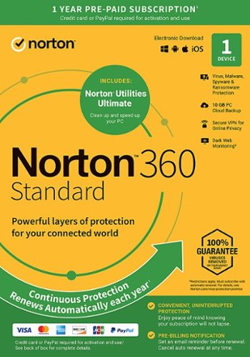  360 Standard with Norton Utilities Ultimate (1-Device) (1-Year Subscription with Auto Renewal) - Android, Mac OS, Windows, Apple iOS