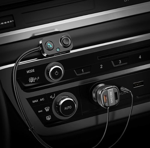 Rexing AUX2 Mini Bluetooth Receiver with Dual USB Enhanced Bass and Voice Control - Black SHOP ONLINE