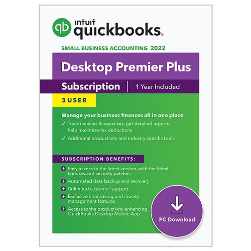 QuickBooks - Desktop Premier Plus 2022 (3 User) (1-Year Subscription) - Windows [Digital]