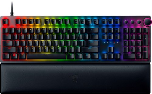 

Razer - Huntsman V2 Full Size Wired Optical Purple Clicky Switch Gaming Keyboard with Chroma RGB Backlighting - Black