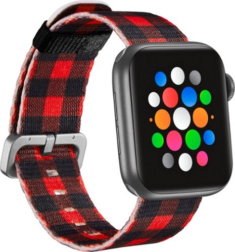 Modal™ - Nylon Watch Band for Apple Watch 38mm, 40mm and 41mm - Red/Black Plaid