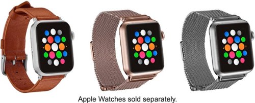 Platinum™ - Leather & Metal Mesh Bands for Apple Watch 38mm, 40mm and 41mm (3-Pack) - Copper Leather, Silver Mesh & Gold Mesh