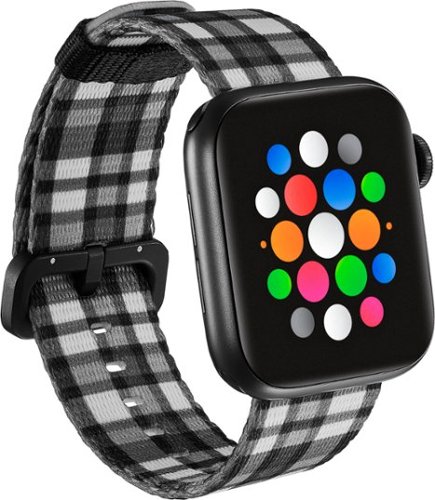Modal™ - Nylon Watch Band for Apple Watch 38mm, 40mm, and 41mm - Gray Plaid