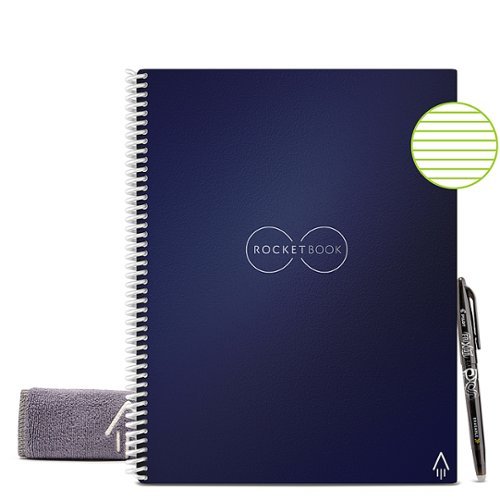 Rocketbook - Core Smart Reusable Notebook Lined 8.5" x 11" - Midnight Blue