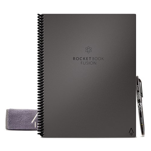 Rocketbook - Fusion Smart Reusable Notebook 7 Page Styles 6" x 8.8" - Infinity Black