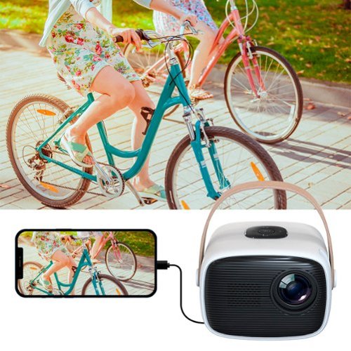 Core Innovations 60 Mini Portable Home Theater Projector with Bluetooth - White GLOBAL SHIPPING