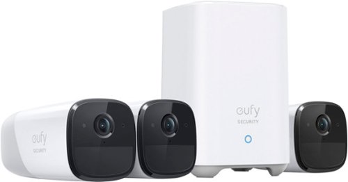 

eufy Security - eufyCam 2 Pro 3-Camera Indoor/Outdoor Wireless 2K 16GB Home Security System - White