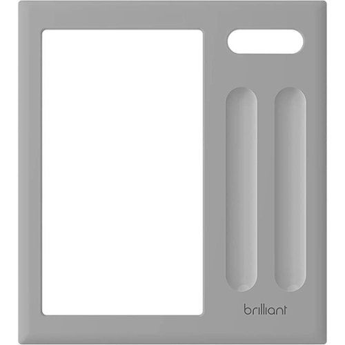 Brilliant - Smart Home Control - Snap-On Color Frame (2-Switch Panel) - Gray