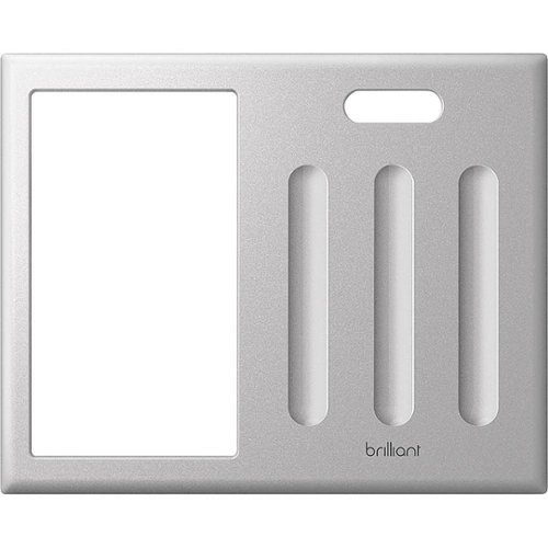 Brilliant - Smart Home Control - Snap-On Color Frame (3-Switch Panel) - Silver