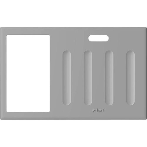 Brilliant - Smart Home Control - Snap-On Color Frame (4-Switch Panel) - Gray