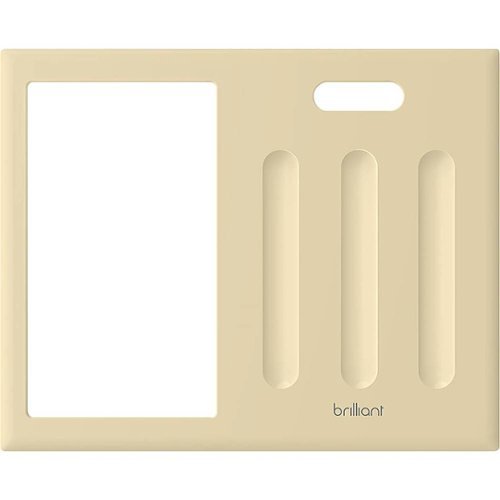 Brilliant - Smart Home Control - Snap-On Color Frame (3-Switch Panel) - Ivory