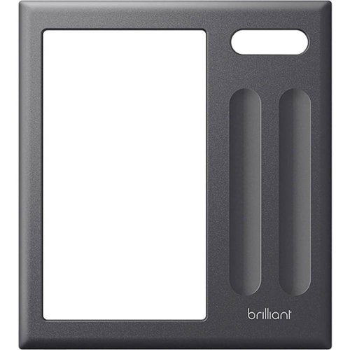 Brilliant - Smart Home Control - Snap-On Color Frame (2-Switch Panel) - Black