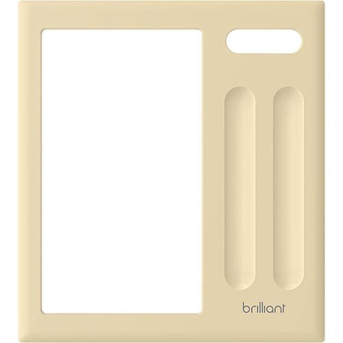 Brilliant - Smart Home Control - Snap-On Color Frame (2-Switch Panel) - Ivory