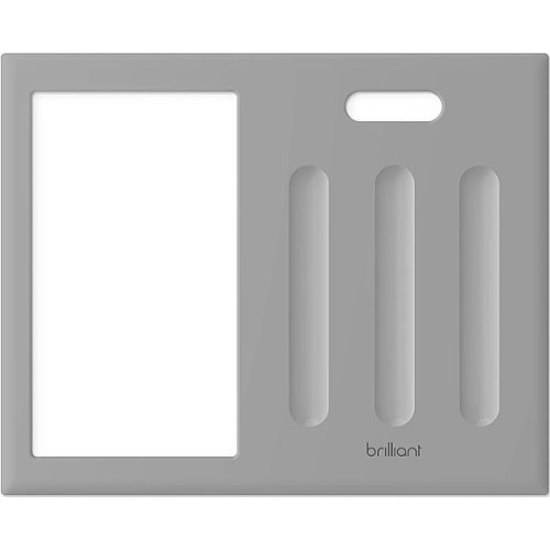 Brilliant - Smart Home Control - Snap-On Color Frame (3-Switch Panel) - Gray