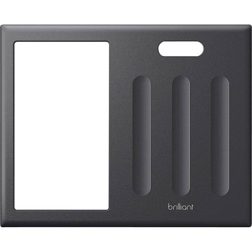 Brilliant - Smart Home Control - Snap-On Color Frame (3-Switch Panel) - Black
