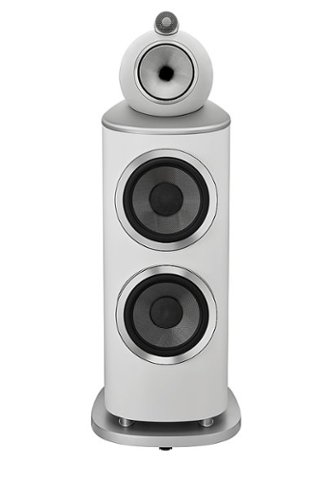 Bowers & Wilkins - 800 Series Diamond 1" Diamond Tweeter, 6" Midrange in Turbine Head, Dual 10" Woofer Floorstanding Speaker (each) - White