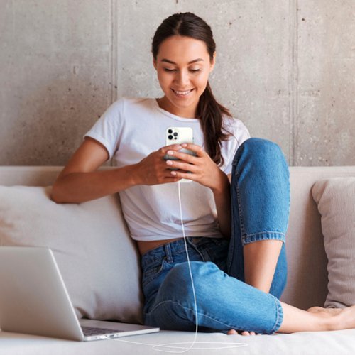 Just Wireless - 15W Magnetic Wireless Charger 5ft Cable - White-Alt_View_Standard_3 