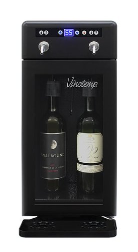 Vinotemp - 2-Bottle Wine Dispenser - Black