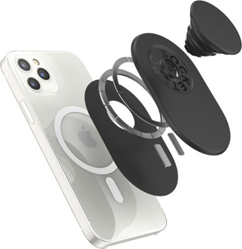 PopSockets MagSafe Pill-shape PopGrip Cell Phone Grip & Stand for Mobile Phones - Black GLOBAL SHIPPING
