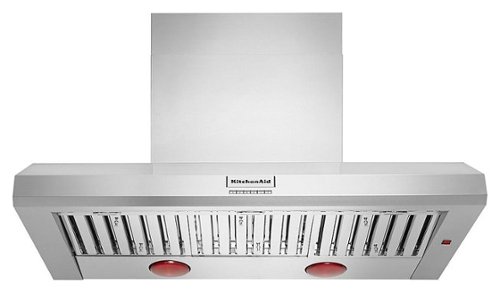 KitchenAid - 48'' 585 or 1170 CFM Motor Class Commercial-Style Wall-Mount Canopy Range Hood - Stainless steel