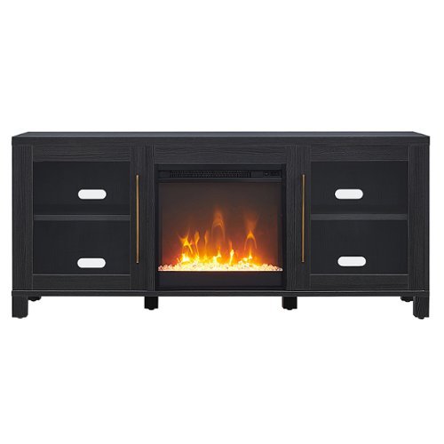 Camden&Wells - Foster Crystal Fireplace TV Stand for TVs Up to 65" - Charcoal Gray