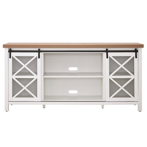 Camden&Wells - Clementine TV Stand for TVs up to 75" - White/Golden Oak
