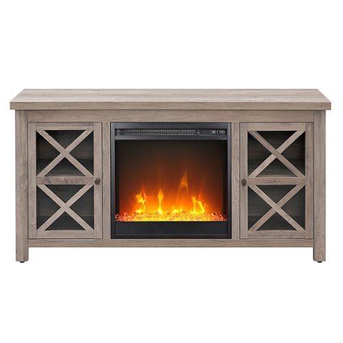 Camden&Wells - Colton Crystal Fireplace TV Stand for TVs Up to 55" - Gray Oak