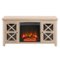 Camden&Wells - Colton Log Fireplace TV Stand for TVs Up to 55" - White Oak-Front_Standard